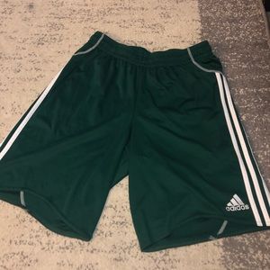 Green Adidas shorts